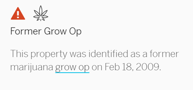 Former Grow Op Alert Screenshot