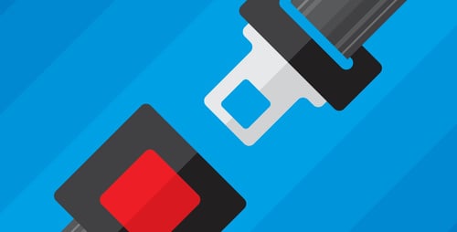 Illustration of Seat Belt Being Buckled Up