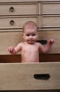 Baby in drawer