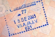 Canadian passport stamp