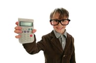 Kid with calculator