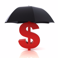 Dollar sign umbrella