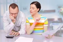Couple budgeting for mortgage