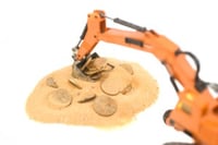 digger with money