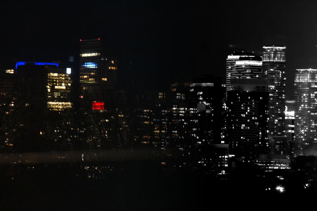 Toronto Condo Buildings at Night