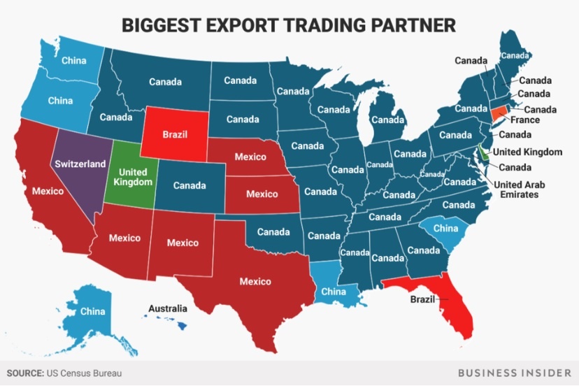 U.S. States Primary Export Market-1