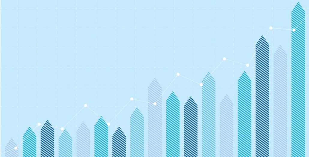 abstract-financial-chart-with-uptrend-line-graph-and-arrows-in-stock-vector-id944472312