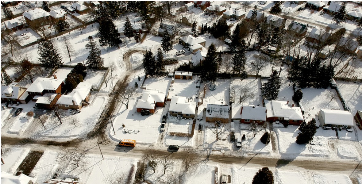 aerial-drone-view-of-toronto-suburb-houses-in-winter