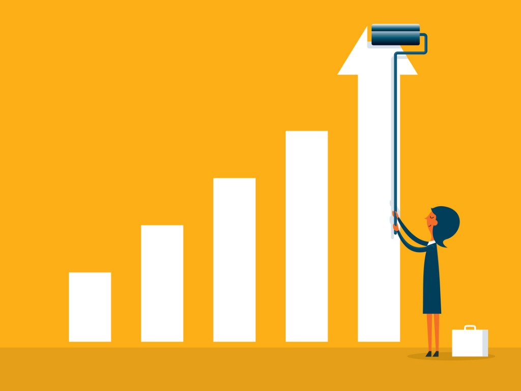 business-financial-concept-painting-graph-vector-id525356134