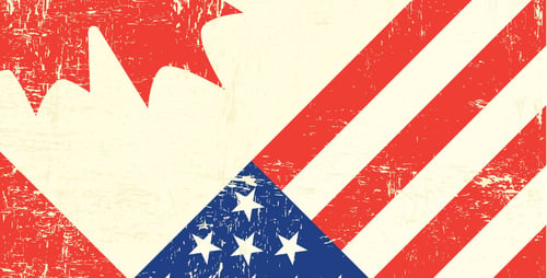 canadian-and-american-grunge-flag