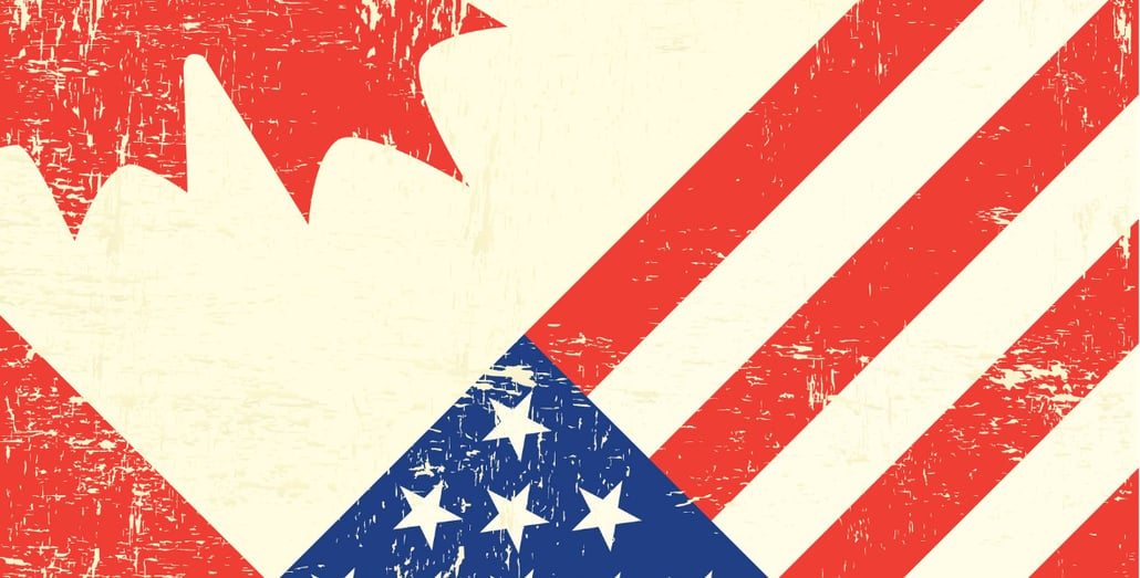 canadian-and-american-grunge-flag