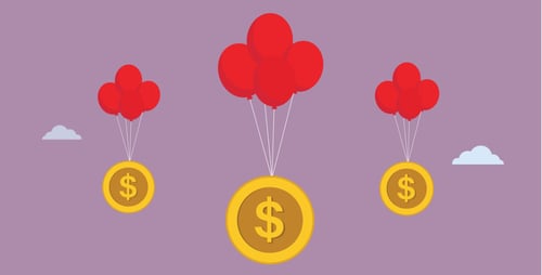 dollar-coin-floating-on-balloons