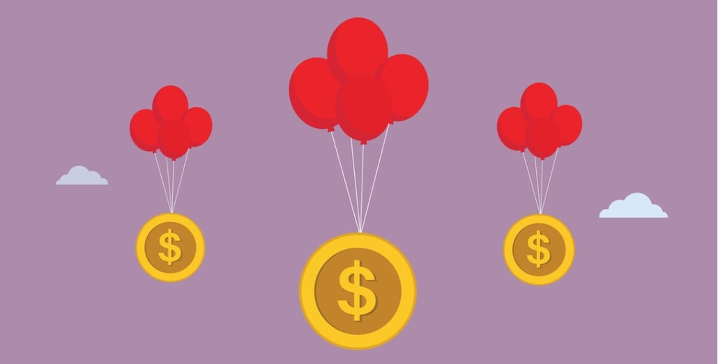 dollar-coin-floating-on-balloons