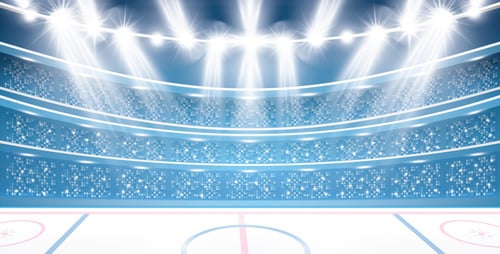 ice-hockey-stadium-with-spotlights-vector-id903171776