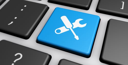 image of tool key on laptop computer