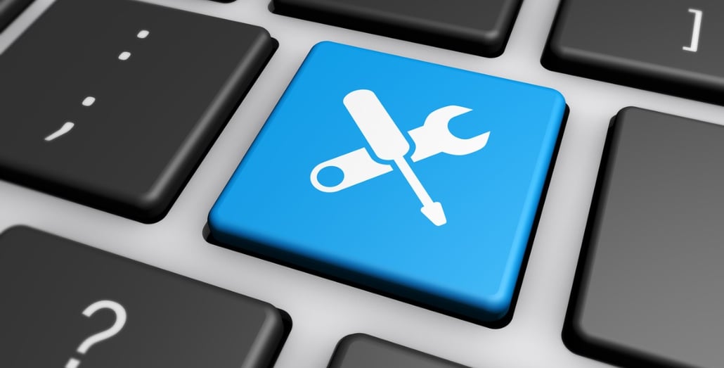 image of tool key on laptop computer