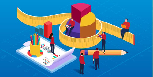 isometric-data-statistics-and-analysis-vector-id894081486