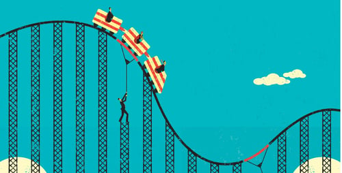 man-supporting-weight-of-plunging-roller-coaster