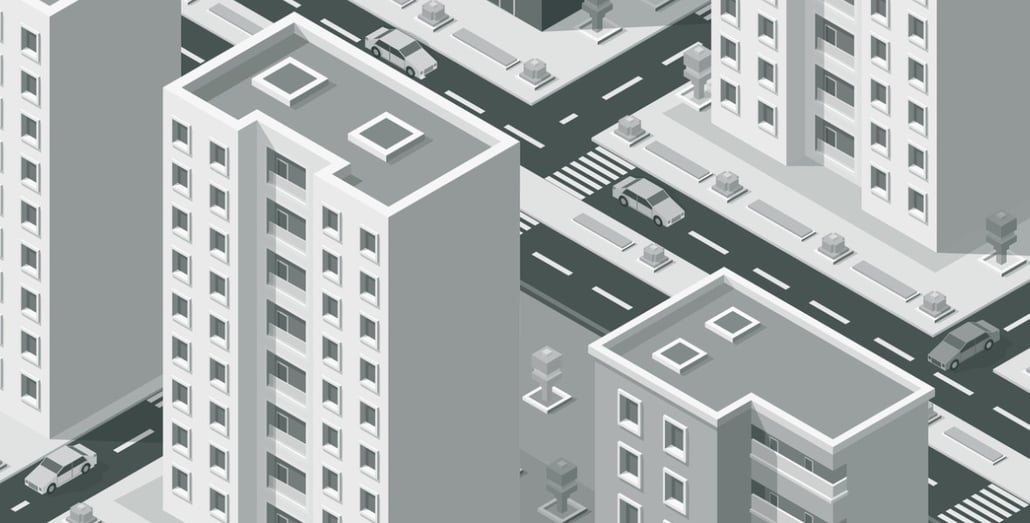 model of new condo buildings and city streets