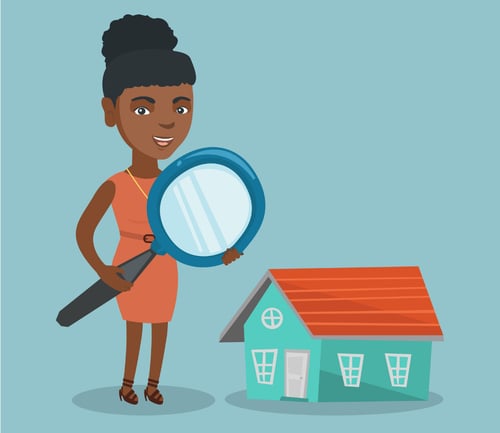 woman-looking-at-house-with-magnifying-glass