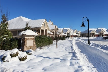 Snowy suburb